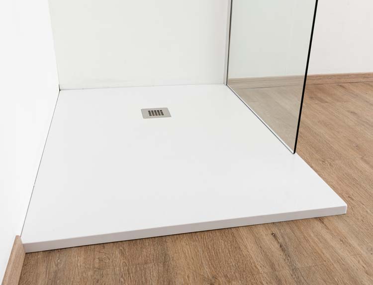 Douche de plain-pieds Anais 97 x 200 cm verre transparant - chrome Douche de plain-pieds Anais 97 x 200 cm verre transparant - chrome