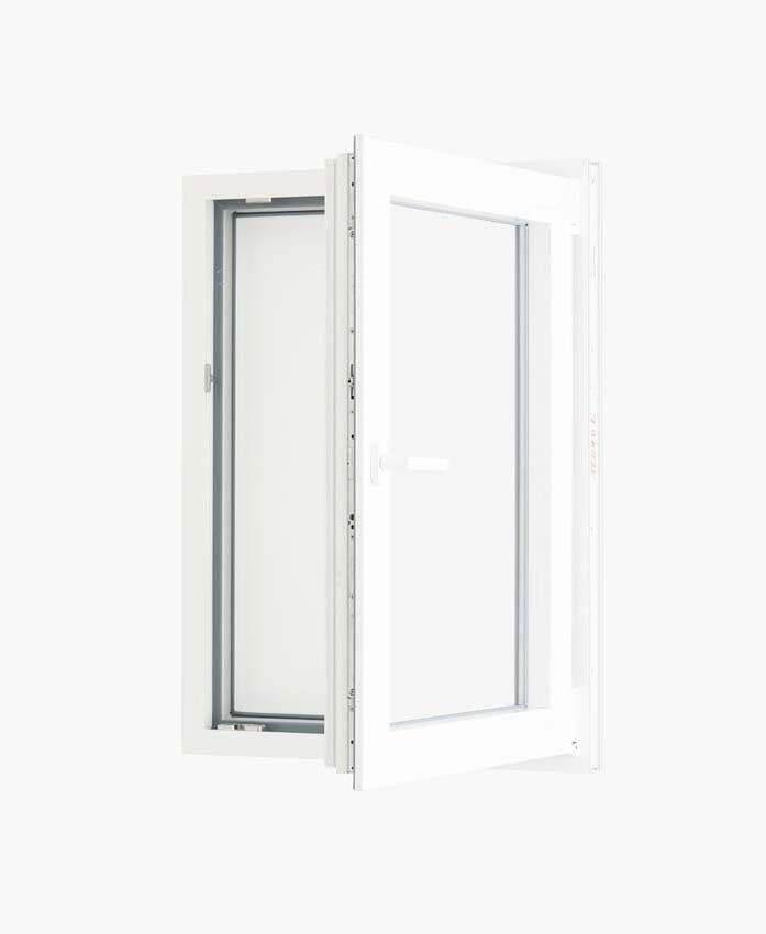 1-VAN Châssis oscillo-battant pvc Elegant blanc/bl B750xH1000 mm D