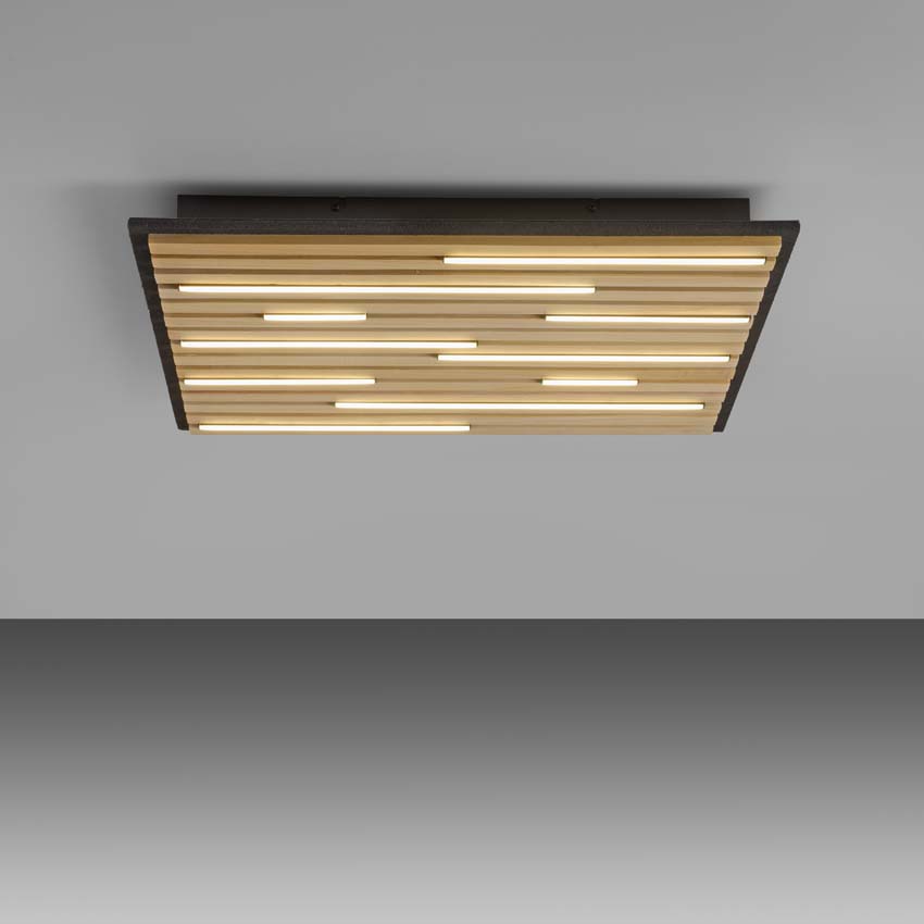 Plafonnier Line-Up natural wood - dimmable - 37W - 2700-5000K - IP20