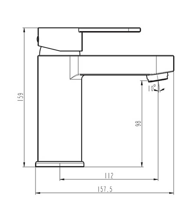 Wastafelkraan Egon 15,90cm grafiet mat Wastafelkraan Egon 15,90cm grafiet mat