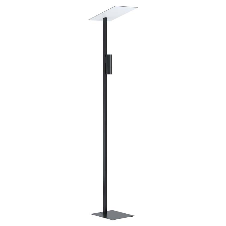 Vloerlamp LED zwart/wit GU10 2x5W