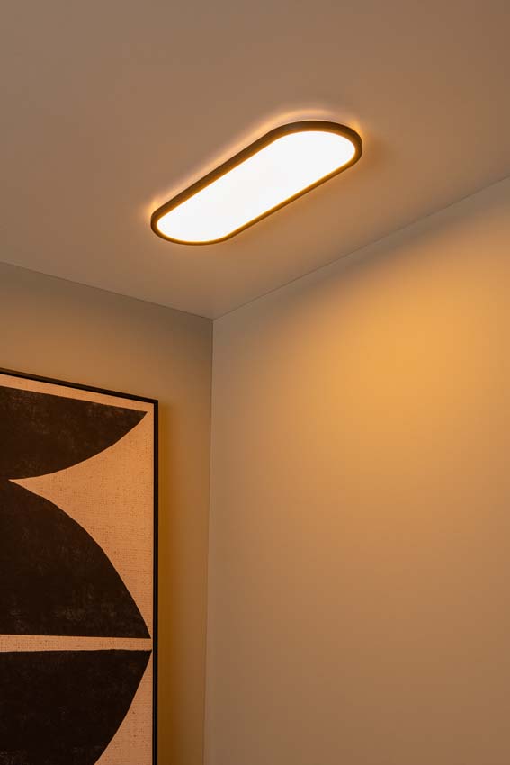 Lucide Essential Elly - Plafonnier - LED dimmable - CCT - 1x24W 2700K/4000K - Opalin