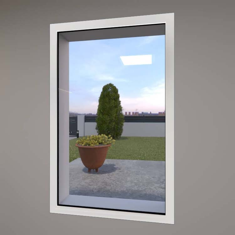Châssis fixe ALU Luxio blanche L1500xH500mm