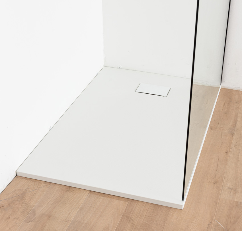 Douchebak Moby SMC mat wit leisteenlook 120x80cm