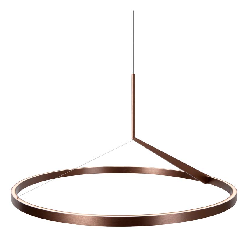 Lucide Premium Applause - Hanglamp - Ø80cm - LED Dimbaar - CCT - 1x50W 2700K/4000K - Handbewegingssensor - Koffie