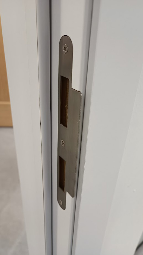Porte intérieure complète Vento verre mat/bois massif 201,5x83cm réversible + châssis blanc 16,5cm