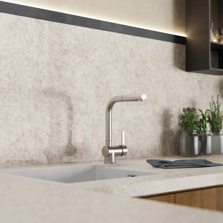 Keukenkraan Wasserwerk WK 4 Pro inox-look met uittrekbare uitloop