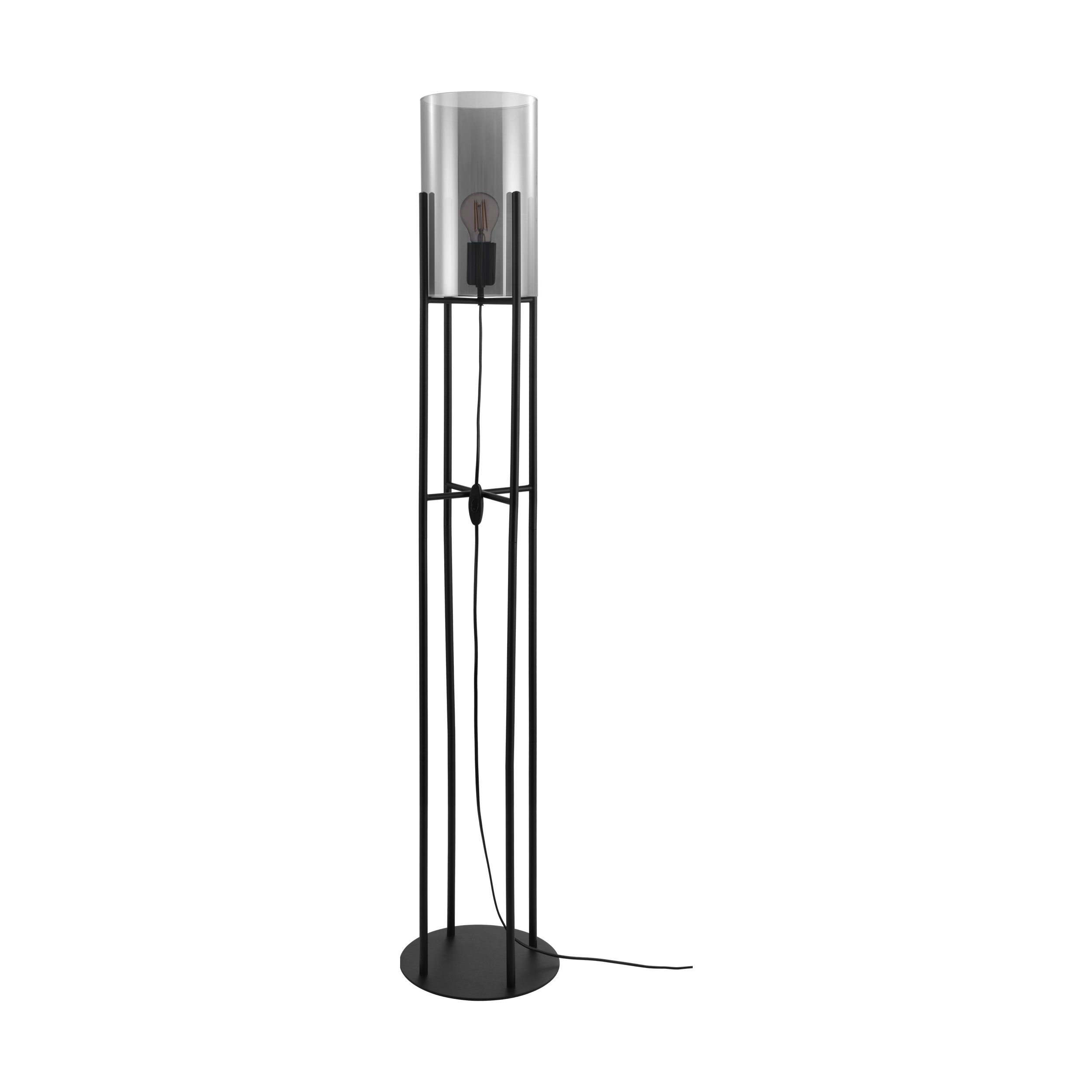 Lampadaire Crystal design noir E27