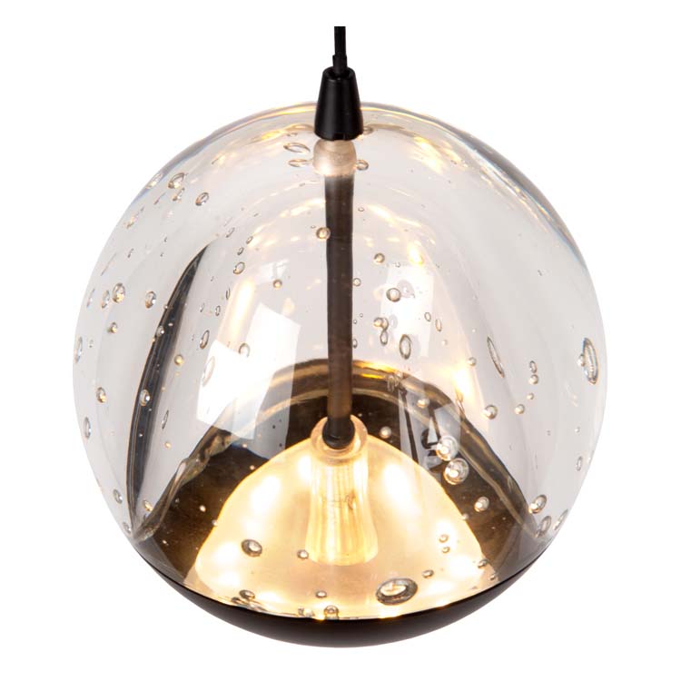 Lucide SENTUBAL - Hanglamp - Ø 14 cm - LED - 1x6,3W 2700K - Zwart