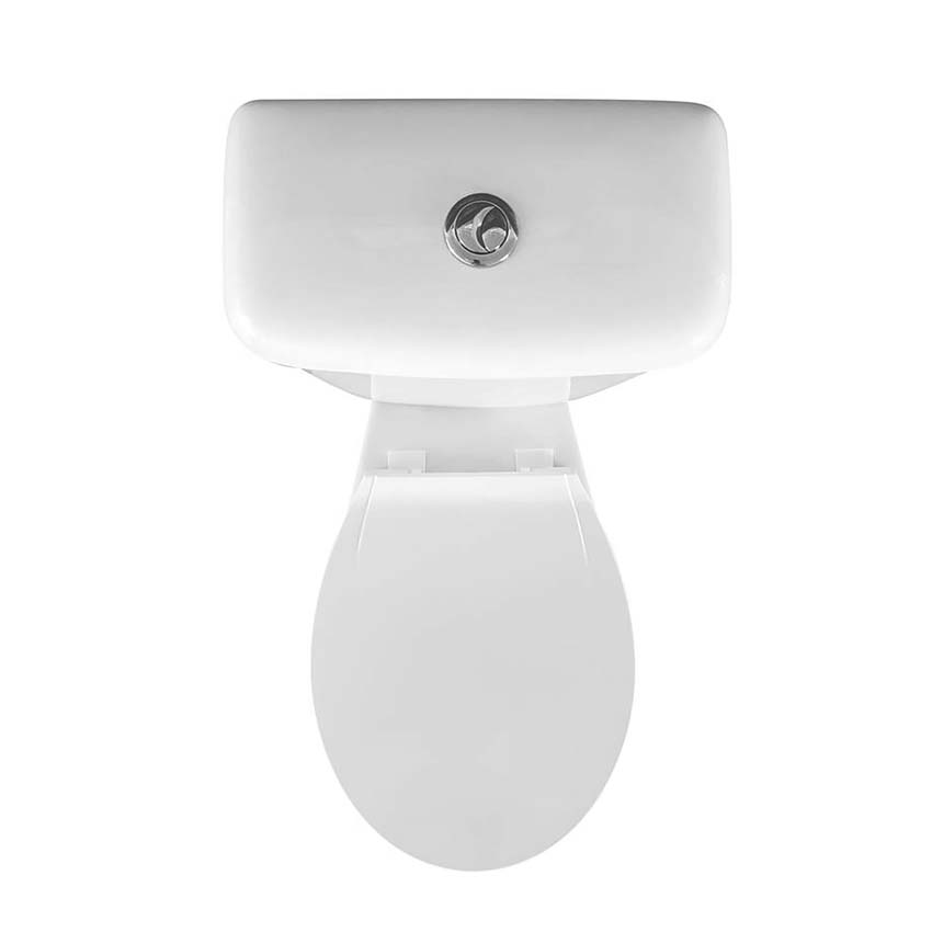 Staand toilet glanzend wit met dubbele spoeling en softclose inclusief WC-bril