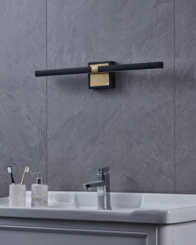 Applique murale - noir/doré - 60x11cm - LED - 1x11W - 3000K