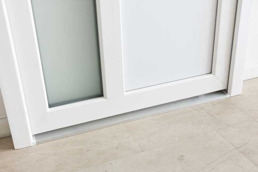 Porte extérieure Lumeo PVC vitrage mat blanc 1100x2100mm droite