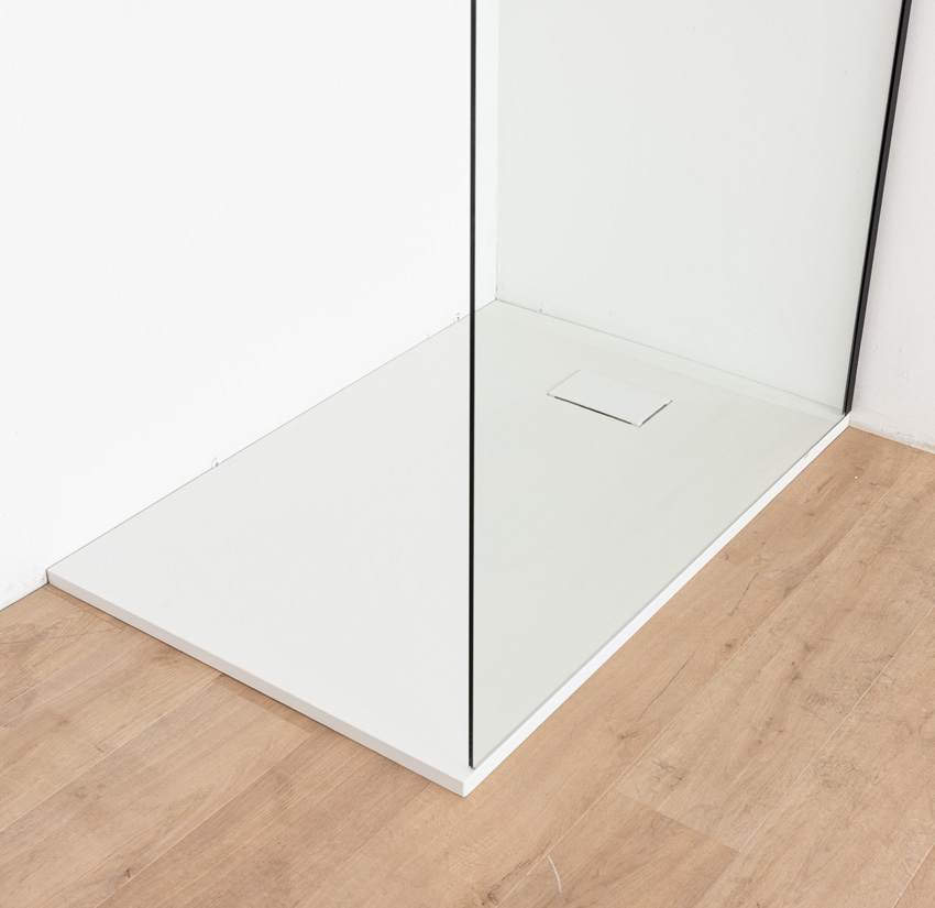 Douchebak Moby SMC mat wit leisteenlook 120x80cm