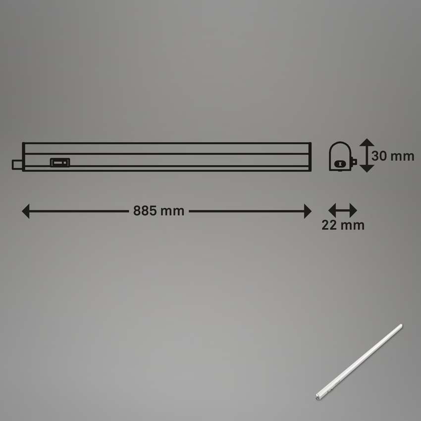 Keukenverlichting - wit - 87,3cm - LED - 10W - 4000K - koppelbaar