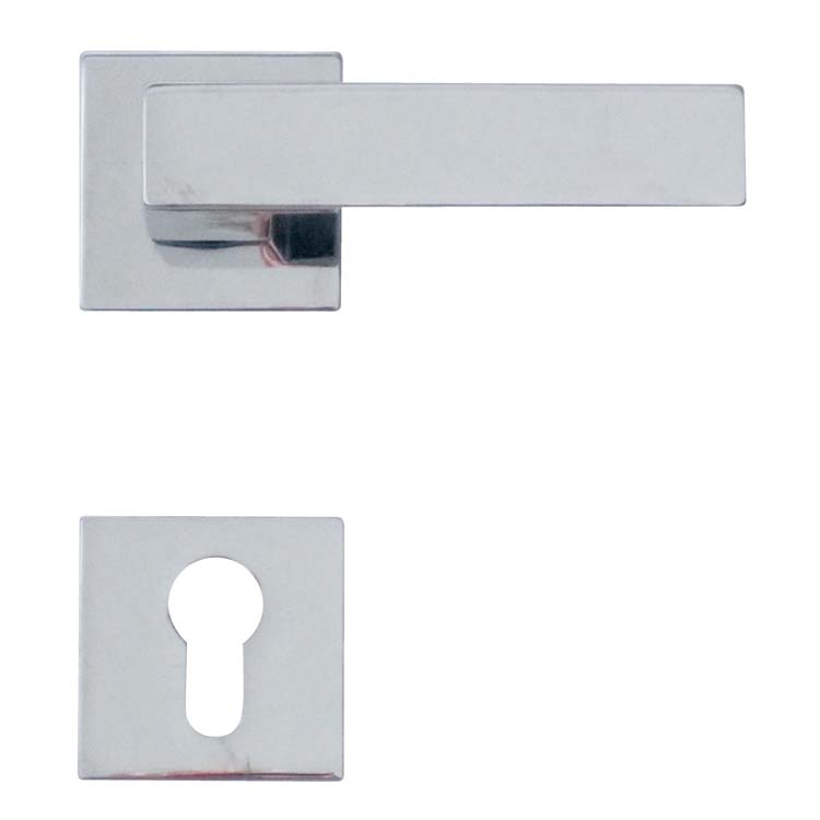 Poignée de porte pro todi chrome rosace cylindre