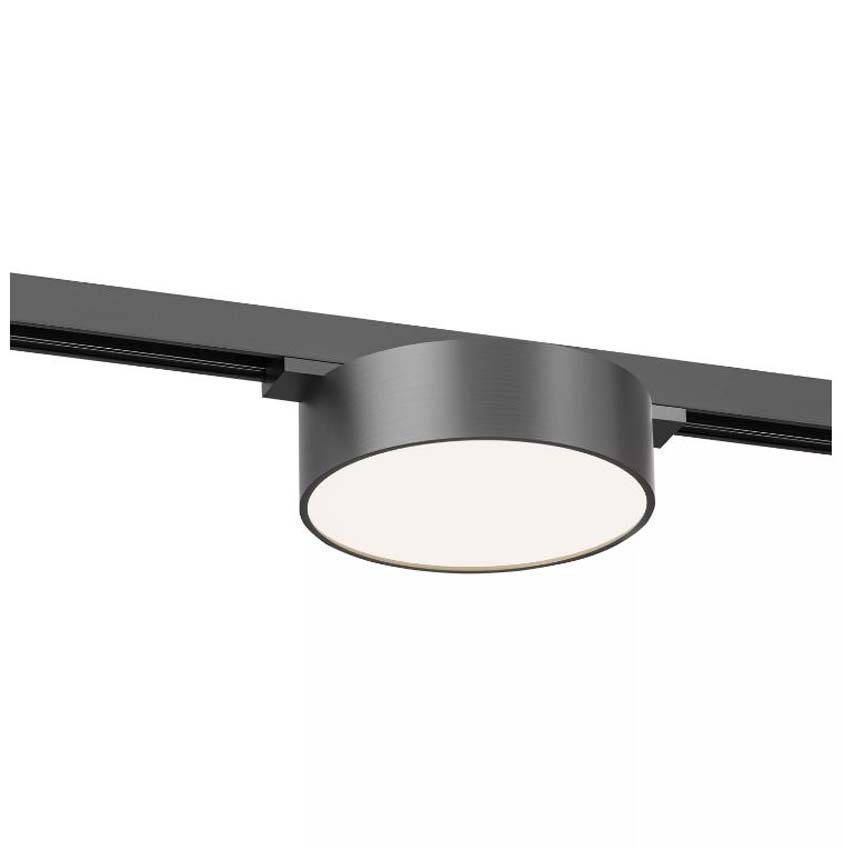 Lucide Premium Linial Fixxt Railspot - Système de rails monophasé / Éclairage rail intelligent - 48V - 1xLED Dimmable - Mat Noir Chrome