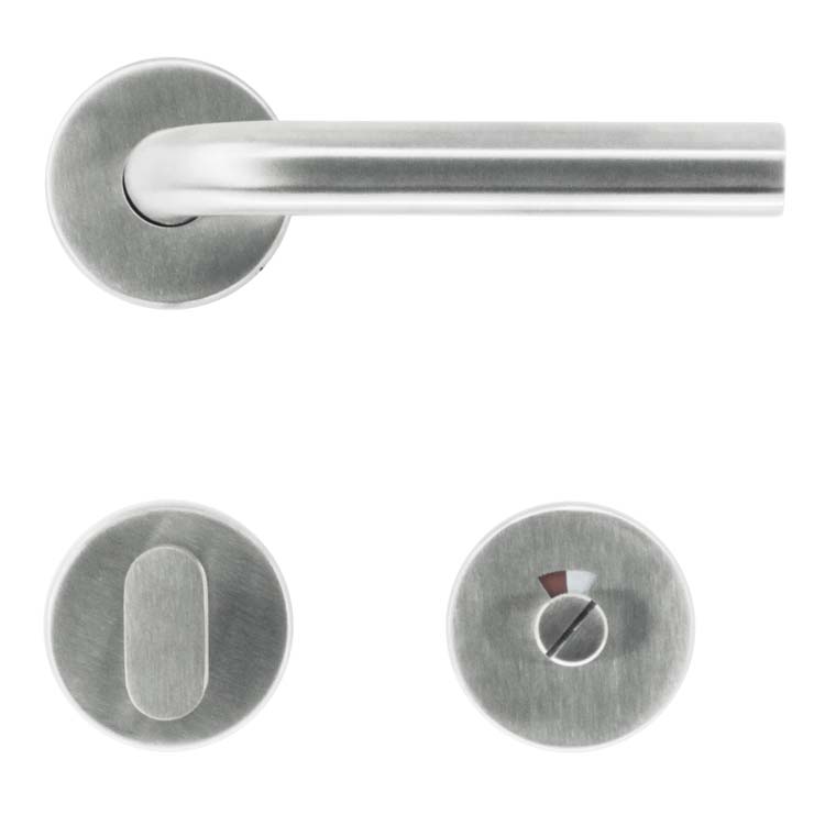 Poignée de porte pro lucera 19mm class 3 inox plus avec serrure toilette