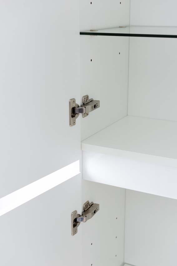 Kolomkast Tibo/Tony glanzend wit hangend 170x40x35cm