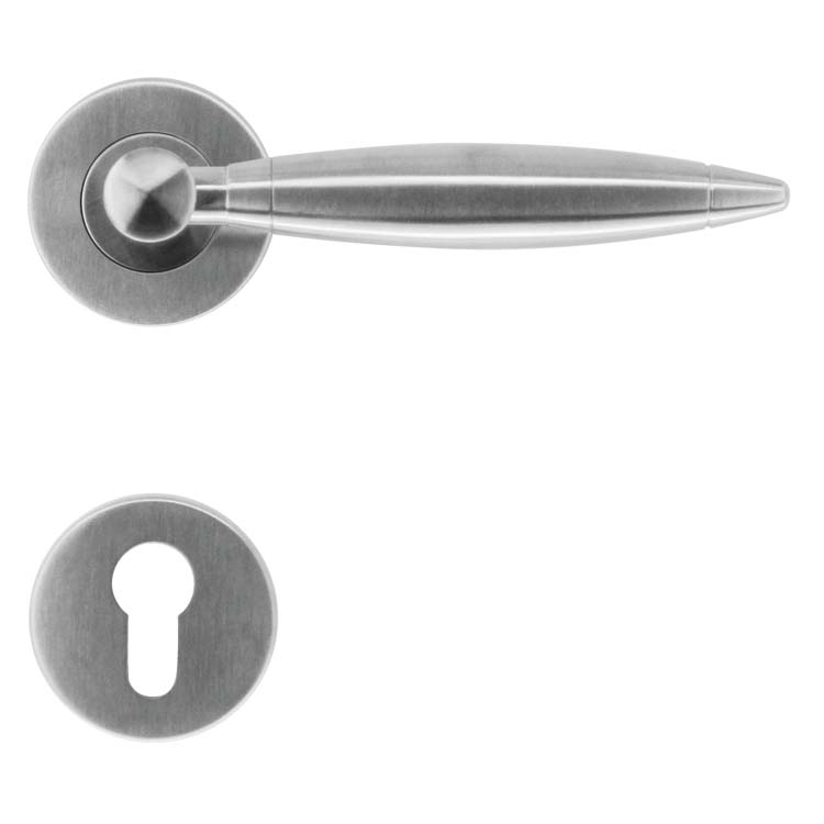 Deurkruk salerno inox plus cilinderrozet