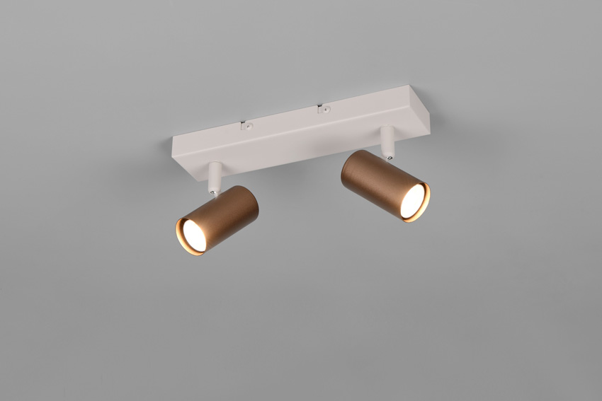 Spot en saillie - café - 26x6x13,5cm - dimmable - GU10/MR11 - 2x5W