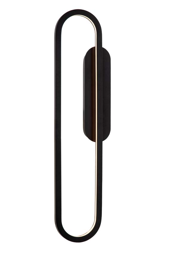 Wandlamp - LED Dimbaar - 1x24W 2700K - Zwart