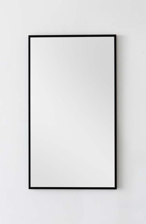 Spiegel Tamino rechthoek mat zwart 40x70cm