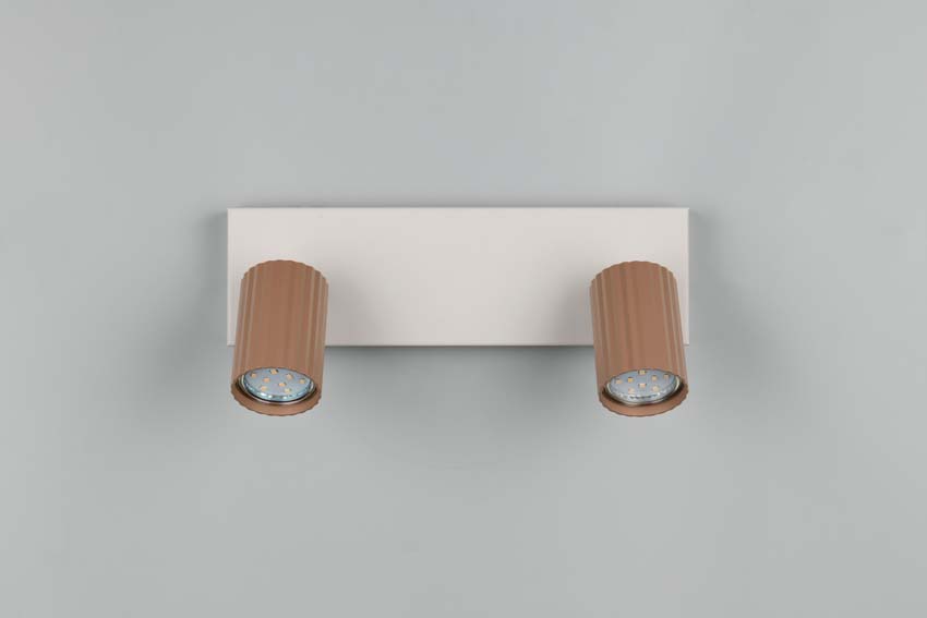 Opbouwspot - Koffie - 30x9x14,5cm - Dimbaar - GU10 - 2x10W