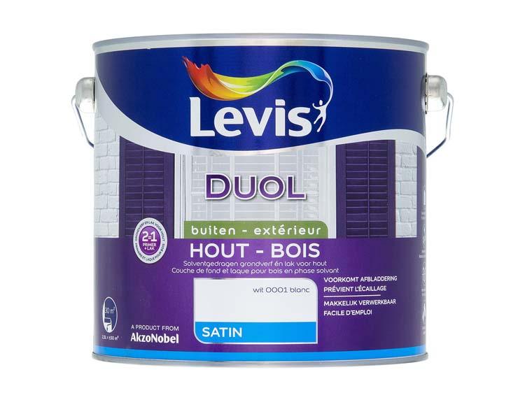 Levis Duol houtlak zijdeglans 2,5l wit