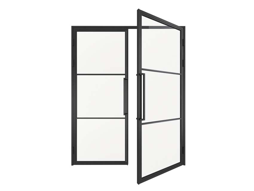 Dubbele stalen binnendeur Tara 2x 3R 176x204cm links