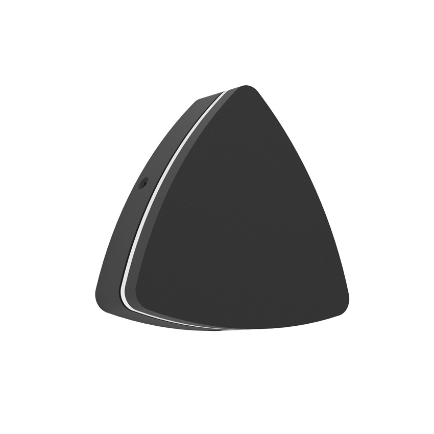 Applique murale - noir - 14x14x4,7cm - LED - 1x8W - 2700/4000/6500K - 950lm - IP44 - triangle