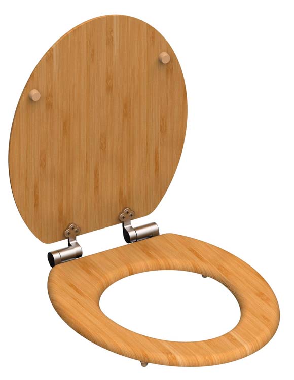 WC-bril softclose bamboe