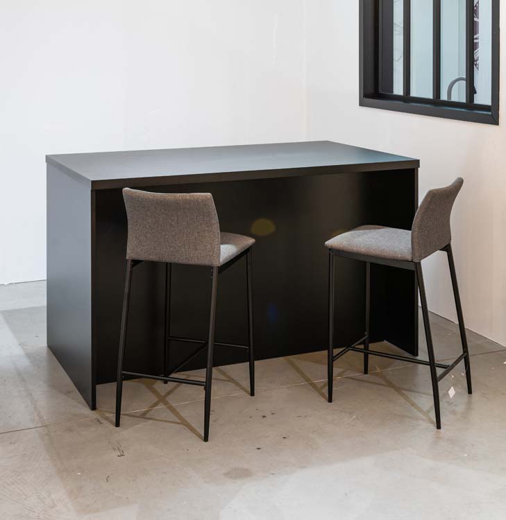 Îlot de cuisine Plenti look de chêne/noir 154,5cm