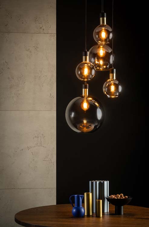 Lucide JULIUS - Hanglamp - 5xE27 - Fumé