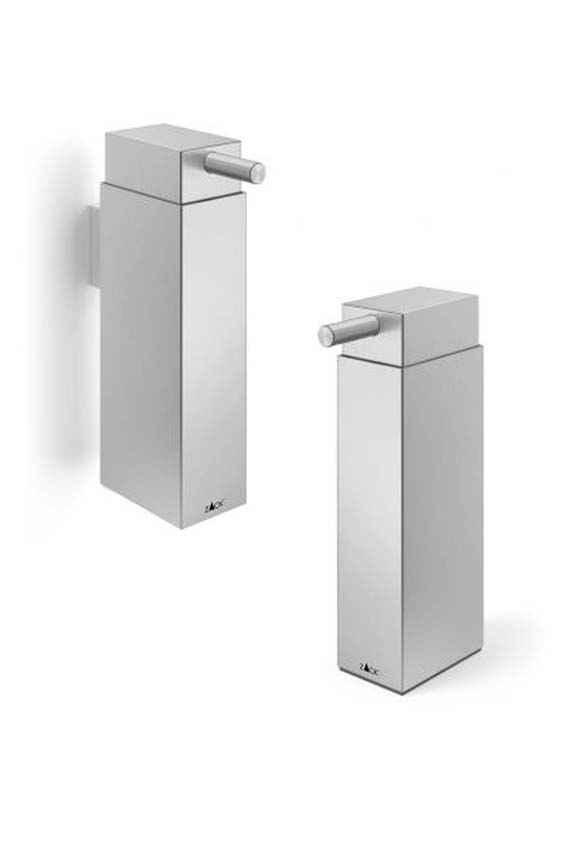 Distributeur de savon Zack Linea en acier inoxydable argent 190ml à suspendre