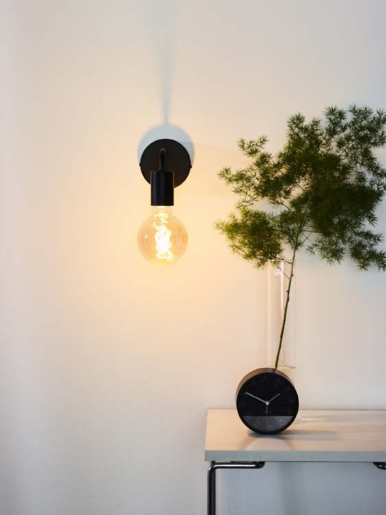 SCOTT - Wandlamp - 1xE27 - Zwart