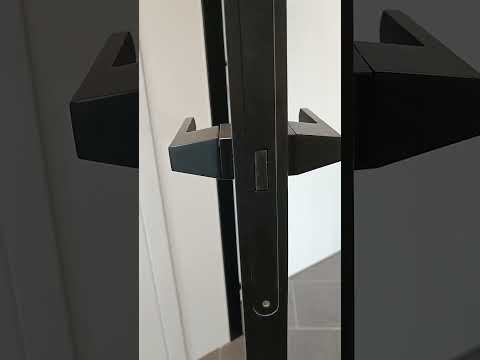 Bloc-porte fini invisible flat âme tubulaire 83cm noir 201.5cm rév.