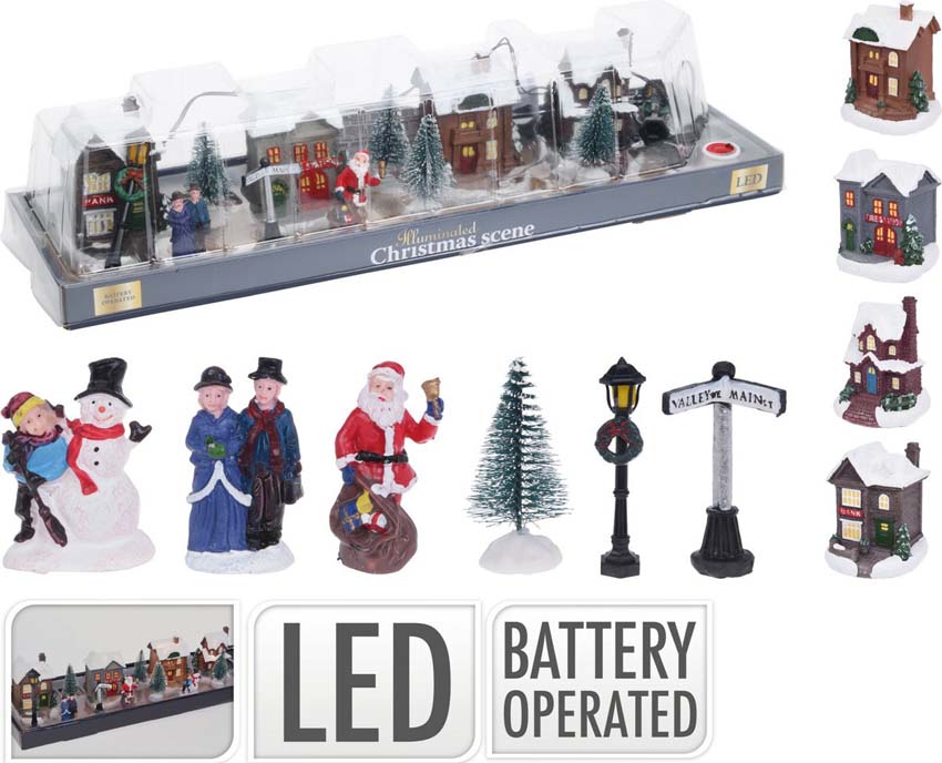 Kerstdorp accessoires 14-delig Kerstdorp accessoires 14-delig
