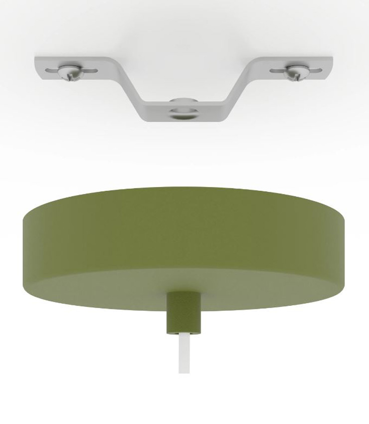 Suspension - orange/vert - Ø30x110cm - dimmable - E27 - 1x40W