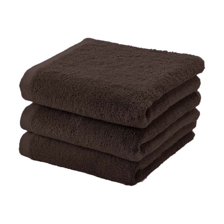 Serviette Aquanova London coton égyptien brun 55x100cm