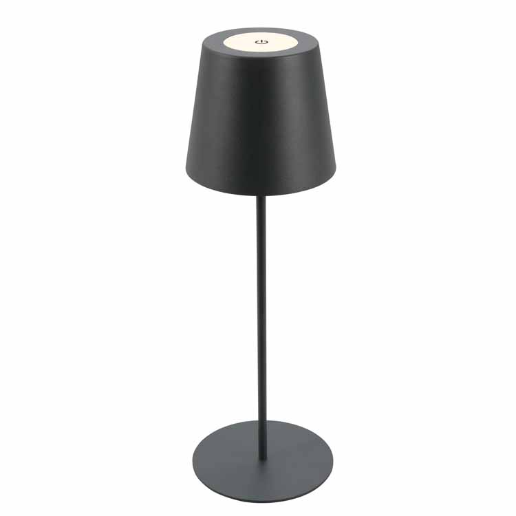 Lampe de table Averio - noir - hauteur réglable - dimmable - LED - 2.5W - 2700K - IP44 - USB