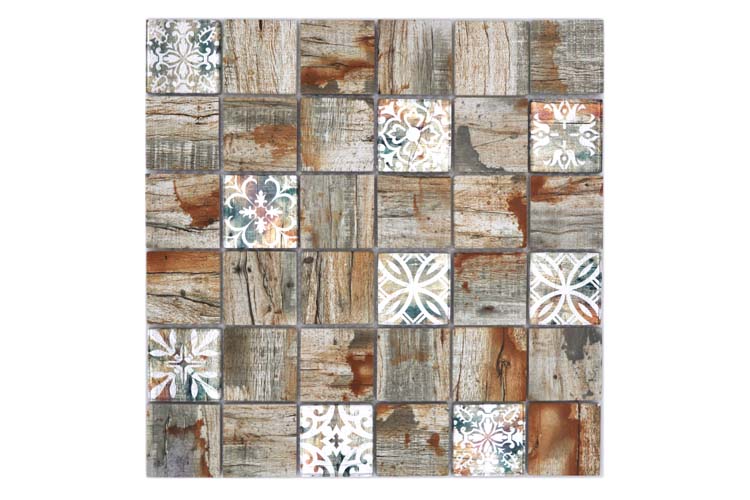 Mozaïek Crystal Mix bruin mat 29,8x29,8cm