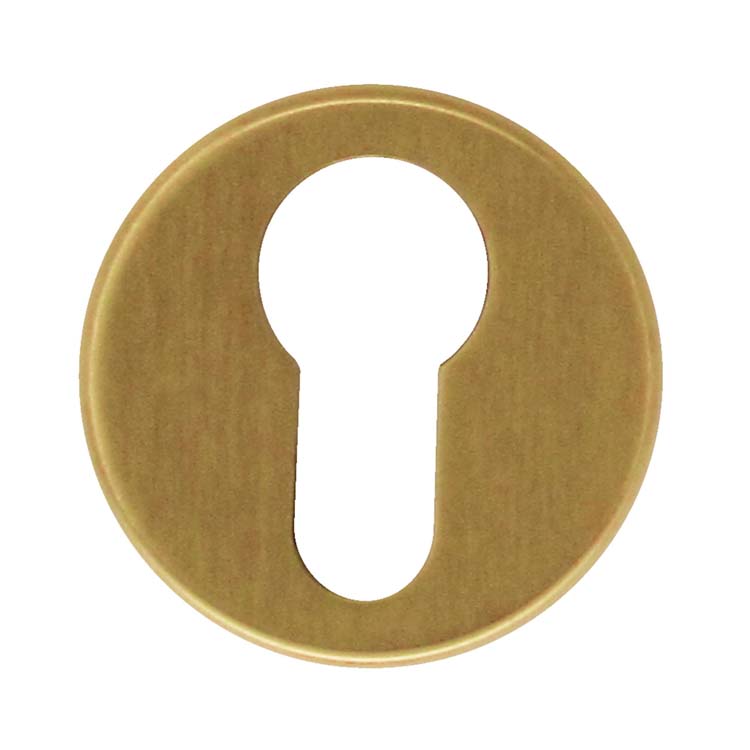 Plaque cylindre pro rond clique rosace 45mm cuivre mat