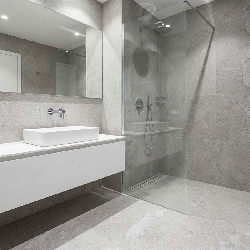 Carrelage de sol et mural Plano gris 45x45cm