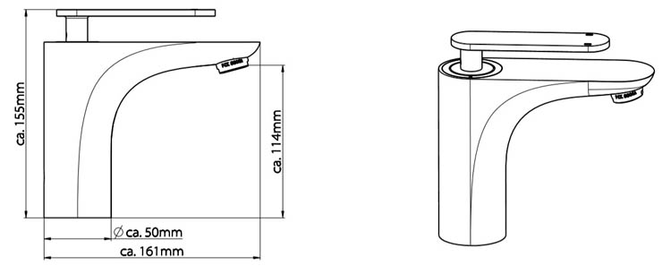Wastafelkraan Orry chroom