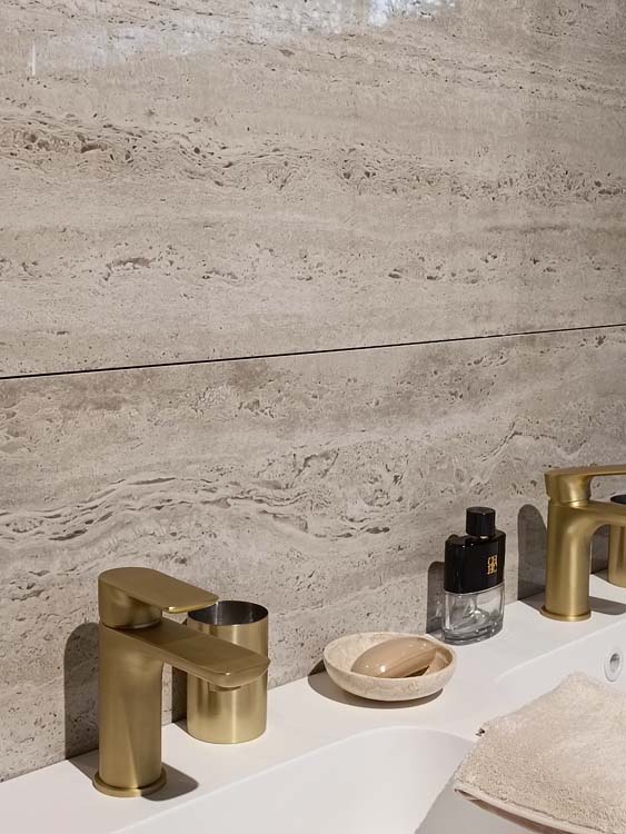 Carrelage de sol et mural Lillystone travertin 60x120cm