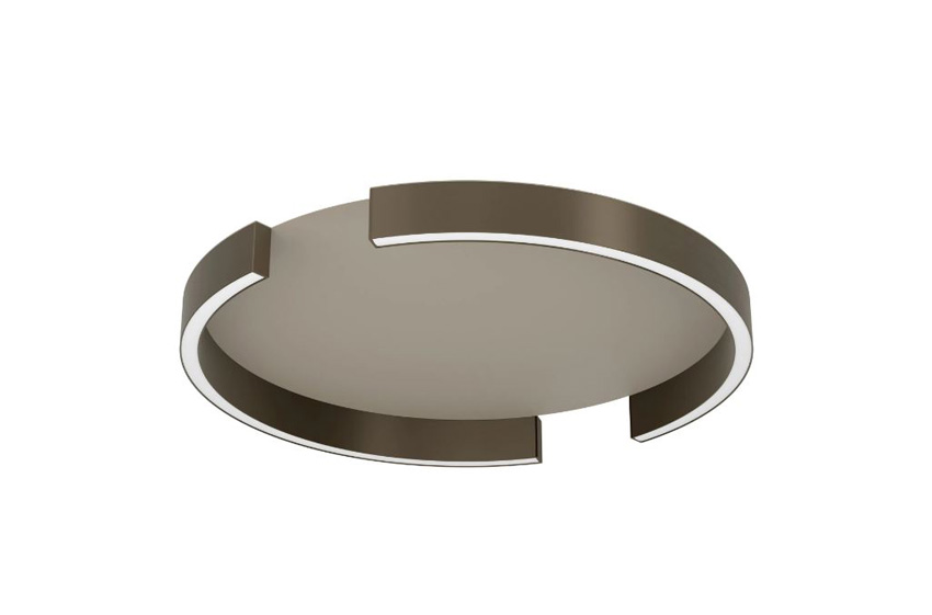 Plafondlamp - zand/brons - Ø45xH6,5cm - 3-staps dimbaar - LED - 1x23W - 2700/4000/6500K - CCT