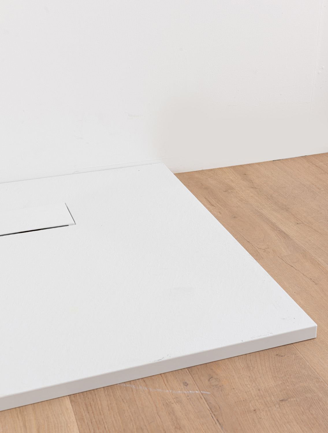 Douchebak Moby SMC mat wit leisteenlook 80x80cm