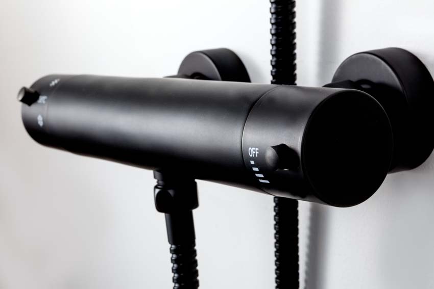 Doucheset Hurricane thermostatisch met cooltouch zwart