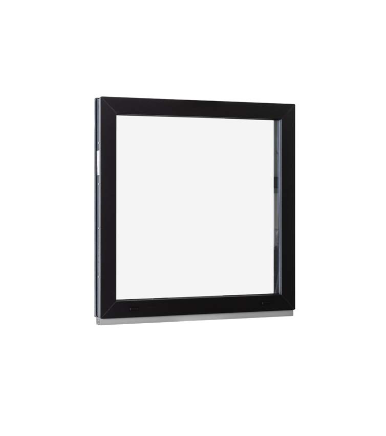 Vast raam pvc Deceuninck Elegant Infinity zwart/zw B900xH900 mm