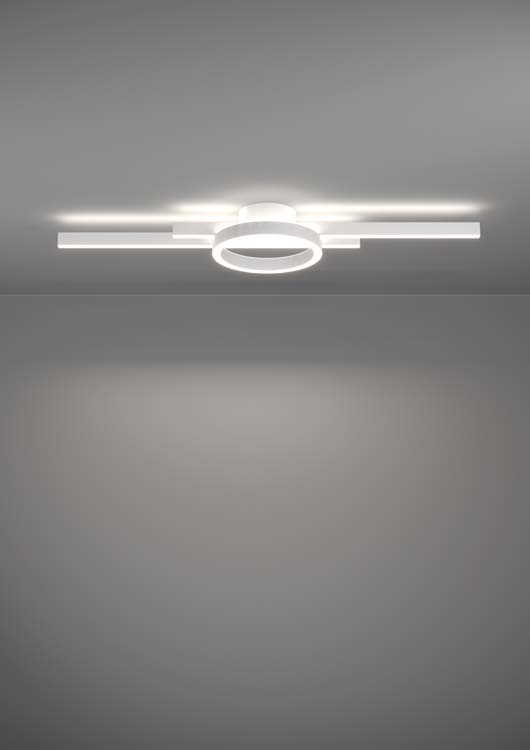 Plafondlamp - wit - 77,5x20x7,5cm - dimbaar - LED - 1x23,5W -2700-6500K + RGB